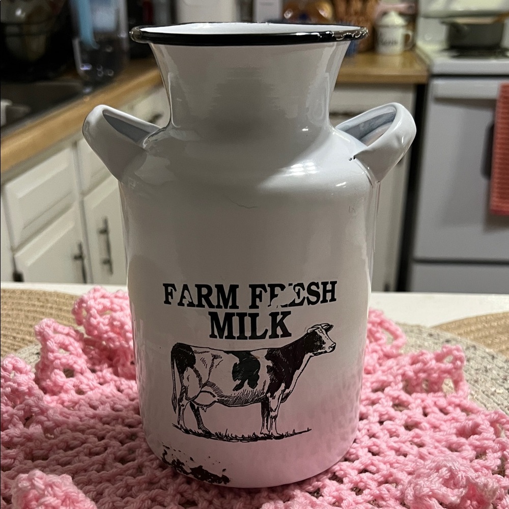 Hobby Lobby White Farm Fresh Milk Jug